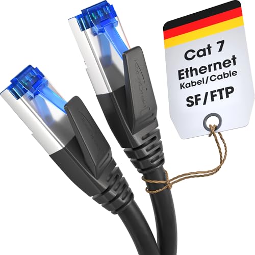 KabelDirekt – Cat 7 Netzwerkkabel, bruchfest konstruiert – 5 m – 10 Gigabit Lan Kabel &...